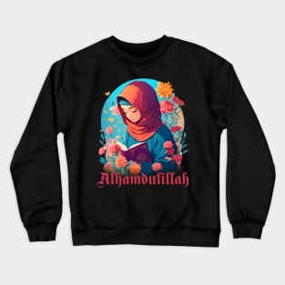 Hijab Girl (Reading Quran) Crewneck Sweatshirt